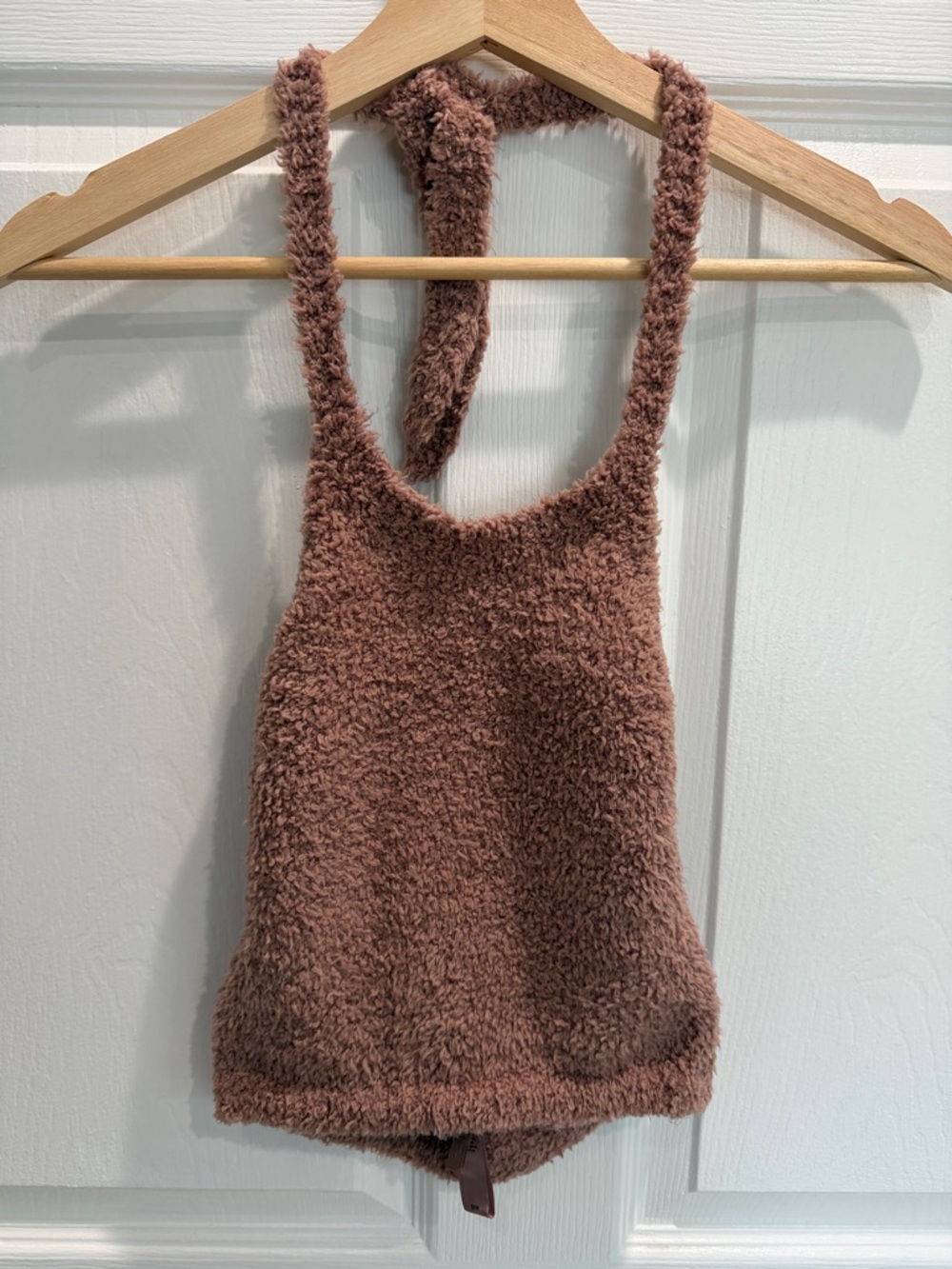 SKIMS Plush Halter Tank in Dusky Rose